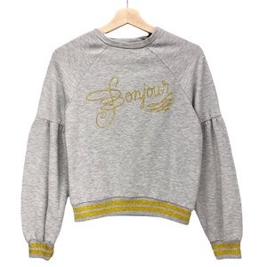 Disney Princess Belle Sweatshirt Heather Gray Girls Size XS